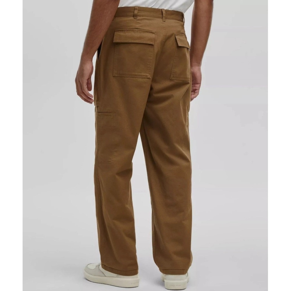 Mode Of One Mens Army Brown Relaxed Fit Straight Leg Utility Pants 30 - Picture 15 of 15